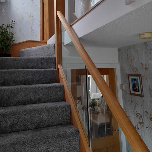 replacing handrail in staircase makeover