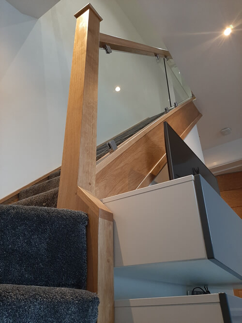 recent oak and glass staircase renovation in Wigan 5