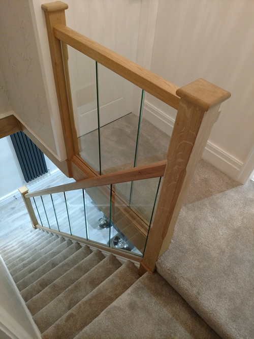 recent oak and glass staircase renovation in Wigan 2