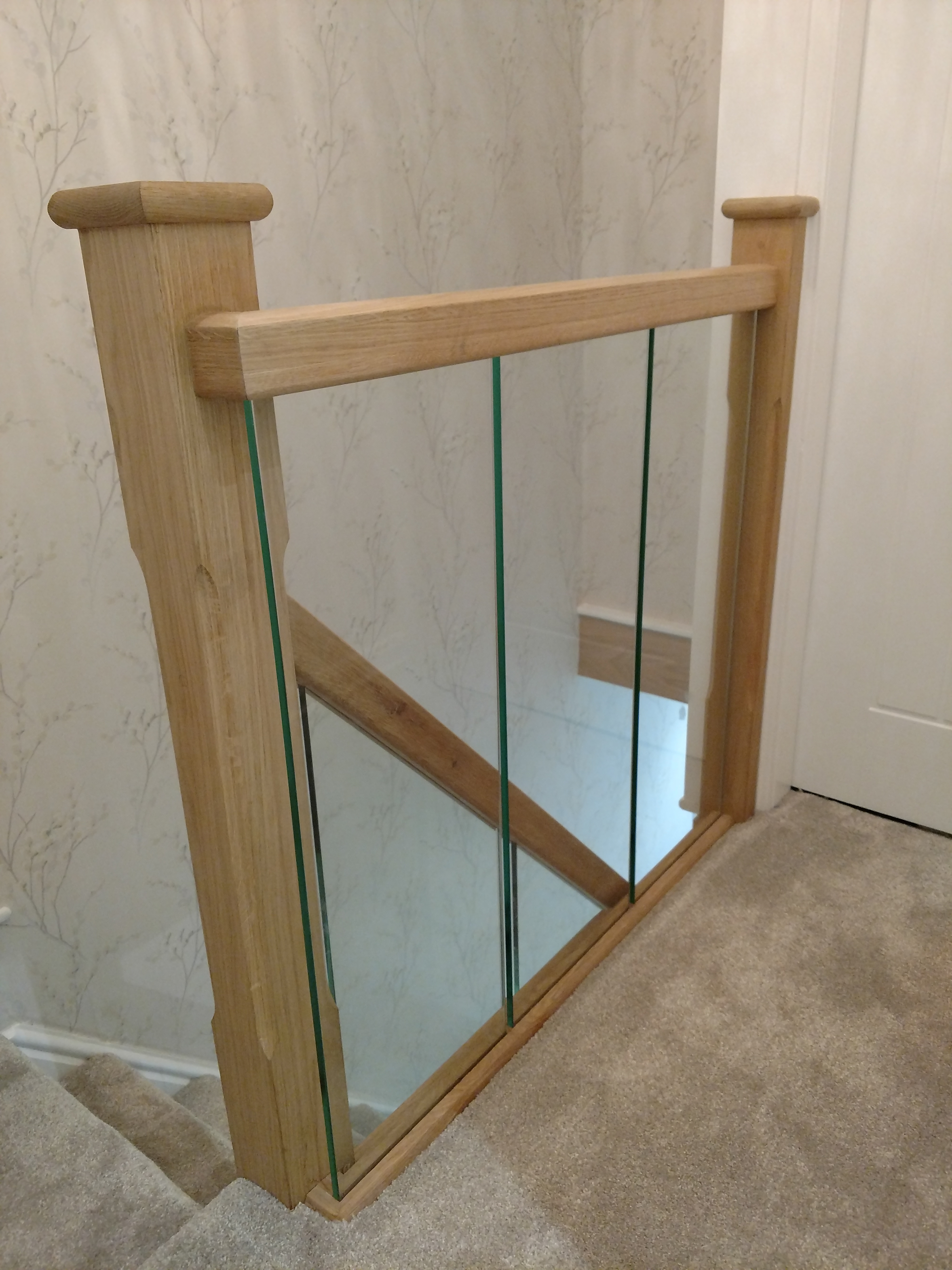 recent oak and glass staircase renovation in Wigan 3