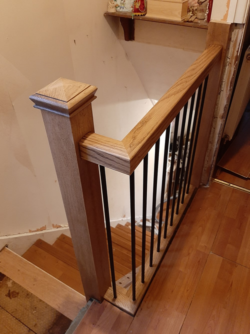 recent oak staircase renovation in Atherton 4