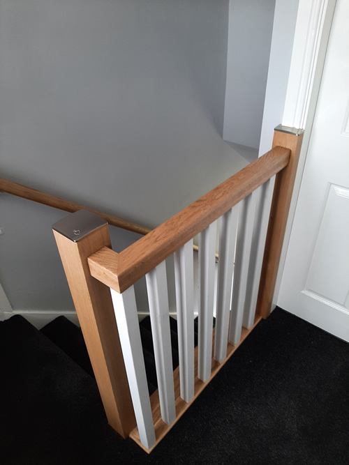 recent oak staircase renovation in Atherton 5