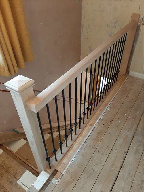 recent oak staircase renovation in Atherton 6