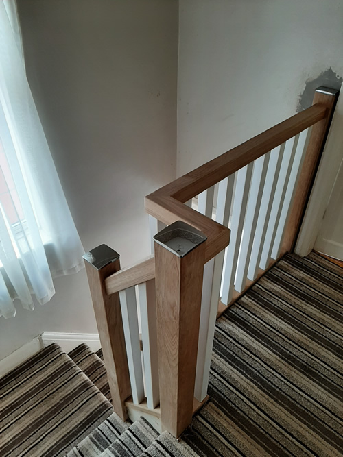 recent oak staircase renovation in Wigan 3