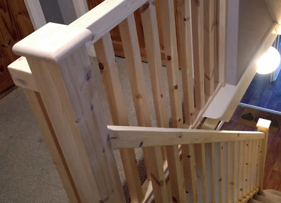 example of a softwood spindle staircase makeover in Wigan