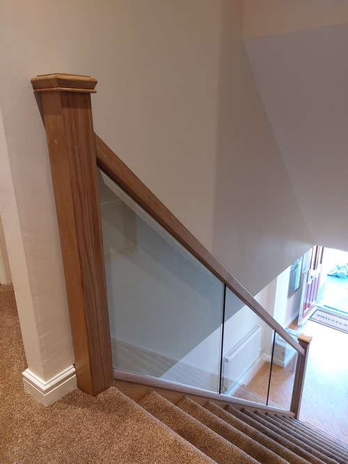 recent oak and glass staircase renovation in Westhoughton 6